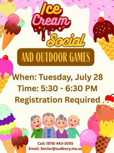 Ice Cream Social and Outdoor Games